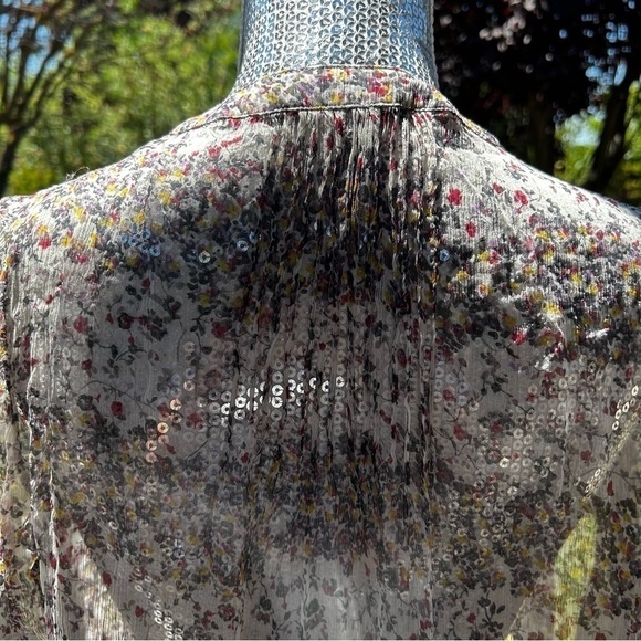 Sundance silk sheer button down blouse - Picture 5 of 9